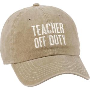 image:imagePrimitives by Kathy Teacher Off Duty Baseball Cap Tan Unisex Adjustable Metal Buckle