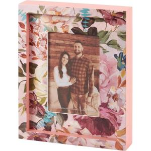 image:imagePrimitives by Kathy Watercolor Style Cabbage Rose Photo Frame show your love on Valentines Day Anniversary or Just Because