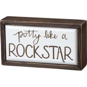 image:imagePrimitives by Kathy Box Sign Potty Like A Rock Star Home Decor