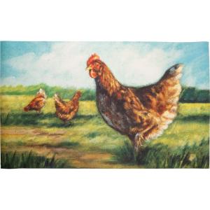 image:imagePrimitives by Kathy Curious Chickens Decorative Doormat