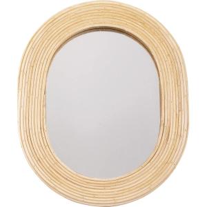 image:imagePrimitives by Kathy Small Oval Rattan Design Decorative Mirror 1025 x 825 x 075 Rattan