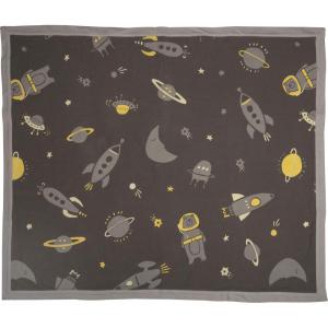 image:imagePrimitives by Kathy Super Soft Baby Blanket 29 x 35 Blue  Under The SeaGray Galaxy