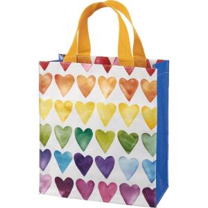 image:imagePrimitives by Kathy Daily ToteRainbow Hearts Multicolor