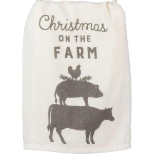 image:imagePrimitives by Kathy Decorative Kitchen Towel  Christmas On The Farm Farmhouse Collection Inspired Design
