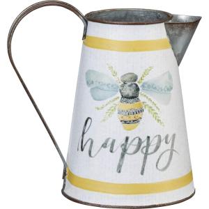 image:imagePrimitives by Kathy Decorative Metal Pitcher Medium Happy Humble