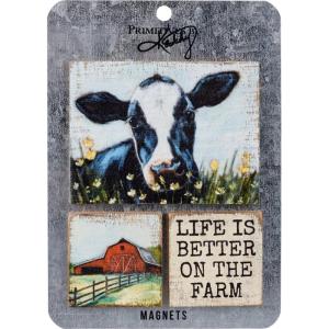 image:imagePrimitives by Kathy Life is Better On The Farm Magnet Set