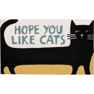image:imagePrimitives by Kathy Rug  Hope You Like CatsIndoor Outdoor Entrance Welcome Mat Pets Kitchen Front Door Porch SkidResistant