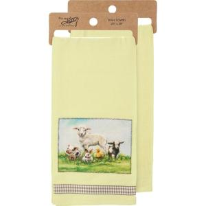 image:imagePrimitives by Kathy Young Farm Friends Kitchen Towel