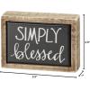 image:imagePrimitives by Kathy Simply Blessed Box Sign Mini Black