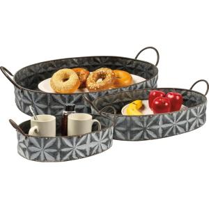 image:imagePrimitives by Kathy 3 Nesting Metal Decorative Tray Set