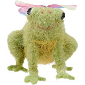 image:imagePrimitives by Kathy Butterfly Frog Collectible Felt Critter 325inch Handmade Details Pastel Butterfly on its Head  Whimsical Spring amp Summer or Everyday Tiered Tray Shelf or Tablescape Decor