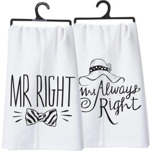 image:imagePrimitives by Kathy LOL Made You Smile DoubleSided Dish Towel 28 x 28 MrMrs