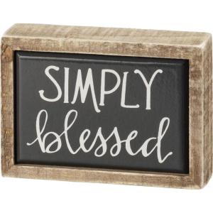 image:imagePrimitives by Kathy Simply Blessed Box Sign Mini Black