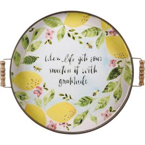 image:imagePrimitives by Kathy When Life Gets Sour Sweeten It with Gratitude Decorative Tray