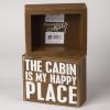 image:imagePrimitives by Kathy 21443 Rustic Brown Box Sign 5 x 4 My Happy Place