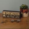 image:imagePrimitives by Kathy 33724 Distressed Box Sign Work Hard