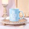 image:imagePrimitives by Kathy NCUDCK3 Primitives By Kathy 21644 Blue Stoneware Coffee Mug 20 oz On Beach Time