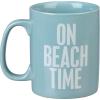 image:imagePrimitives by Kathy NCUDCK3 Primitives By Kathy 21644 Blue Stoneware Coffee Mug 20 oz On Beach Time
