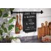 image:imagePrimitives by Kathy Welcome Where Friends and Marshallows Get Toasted At The Same Time Decorative Kitchen TowelBlack