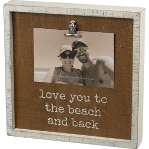 image:imagePrimitives by Kathy 102955 Inset Box Photo Frame 10 Square Love You to The Beach and Back