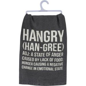 image:imagePrimitives by Kathy 25253 LOL Made You Smile Dish Towel 28 Square Chocolate Doesnt AskHangry