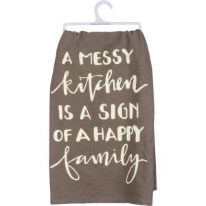 image:imagePrimitives by Kathy 25253 LOL Made You Smile Dish Towel 28 Square Chocolate Doesnt AskMessy Kitchen is a Sign