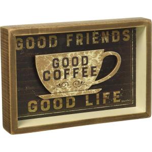 image:imagePrimitives by Kathy 25519 LOL Made You Smile Dish Towel 28 by 28 A Little Coffee and A Whole Lot of JesusBlack  Brown  Tan