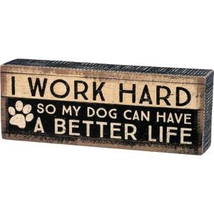 image:imagePrimitives by Kathy 33724 Distressed Box Sign Work Hard