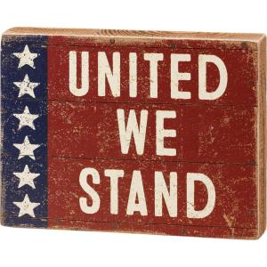 image:imagePrimitives by Kathy Block SignUnited We Stand Red White Blue