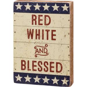 image:imagePrimitives by Kathy Block Signand Blessed Red White Blue