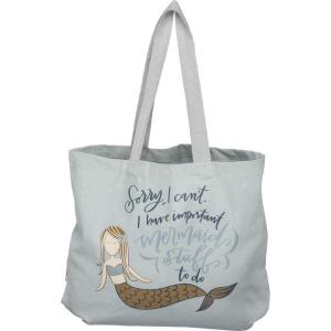 image:imagePrimitives by Kathy DoubleSided Tote Bag Large Important Mermaid Stuff