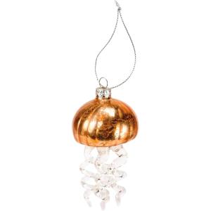 image:imagePrimitives by Kathy Glass Jellyfish Ornament 475inch Length Handpainted with Clear tenticles  Vintage Old World Style for Christmas and Coastal Beach Holiday Tree or Window Display