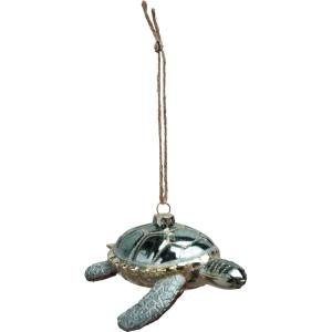 image:imagePrimitives by Kathy Glass Sea Turtle Ornament 425inch Wide Handpainted with Glitter Accents  Vintage Old World Style for Christmas and Coastal Holiday Tree or Window Display