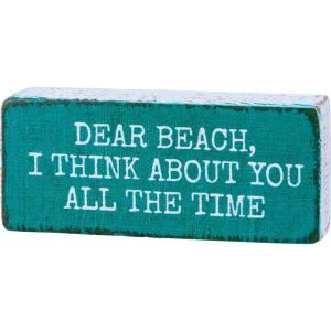 image:imagePrimitives by Kathy Home Dcor Sign  Dear Beach I Think About You