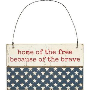 image:imagePrimitives by Kathy Home of The Free Because of The Brave Ornament