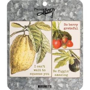 image:imagePrimitives by Kathy I Cant Wait to Squeeze You So Berry Grateful Be Figgin Amazing Decorative Magnet Set
