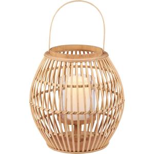 image:imagePrimitives by Kathy Large Bamboo Lantern with Included Glass Candle Holder Create a Natural ambience in Any Room Combine with Our Other Bamboo Lanterns for Mood Lighting on Any Occasion