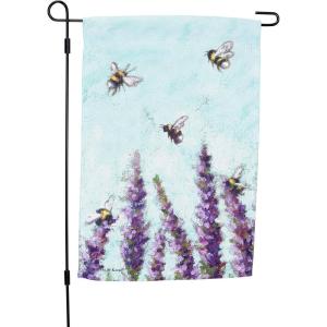 image:imagePrimitives by Kathy Lavender amp Bees Garden Flag Double Sided Garden Collection full color design