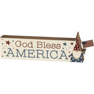 image:imagePrimitives by Kathy Patriotic Home Dcor Figurine Sitter Red White Blue