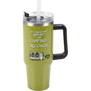 image:imagePrimitives by Kathy Travel Mug  playful sentiment you know what rhymes with camping alcohol