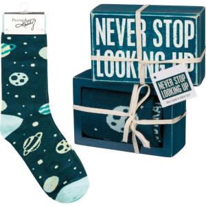 image:imagePrimitives by Kathy Unisex Adult Home Dcor Sign and Sock SetBlue