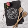 image:imagePrimitives by Kathy 35305 Black and White Distressed Dish Towel 28 x 28 Best Mom Ever