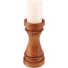 image:imagePrimitives by Kathy Distressed Blue Candle HolderBrown