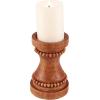 image:imagePrimitives by Kathy Distressed Blue Candle HolderBrown