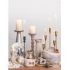 image:imagePrimitives by Kathy Distressed Blue Candle HolderGold Fleck