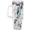 image:imagePrimitives by Kathy Travel Mug  Artistic Design Various Sea Creatures in a deep nautical color palette