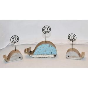 image:imagePrimitives by Kathy 103281 Wood Photo Holder Blocks Set of 3 Whales