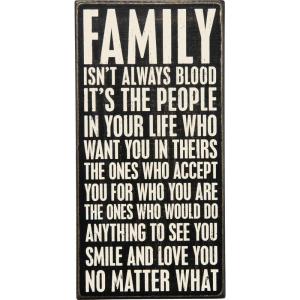 image:imagePrimitives by Kathy 27207 Classic Box Sign 6 x 12 Family Isnt
