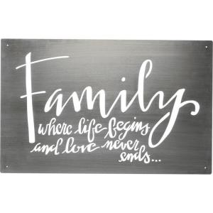 image:imagePrimitives by Kathy 34341 Hand Lettered Metal Wall Art Family Where Life Begins