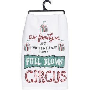 image:imagePrimitives by Kathy 36944 LOL Made You Smile Glitter Dish Towel 28 x 28 One Tent Away from A Circus
